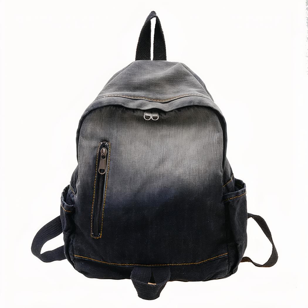 Sac à dos personnalisé en denim - noir