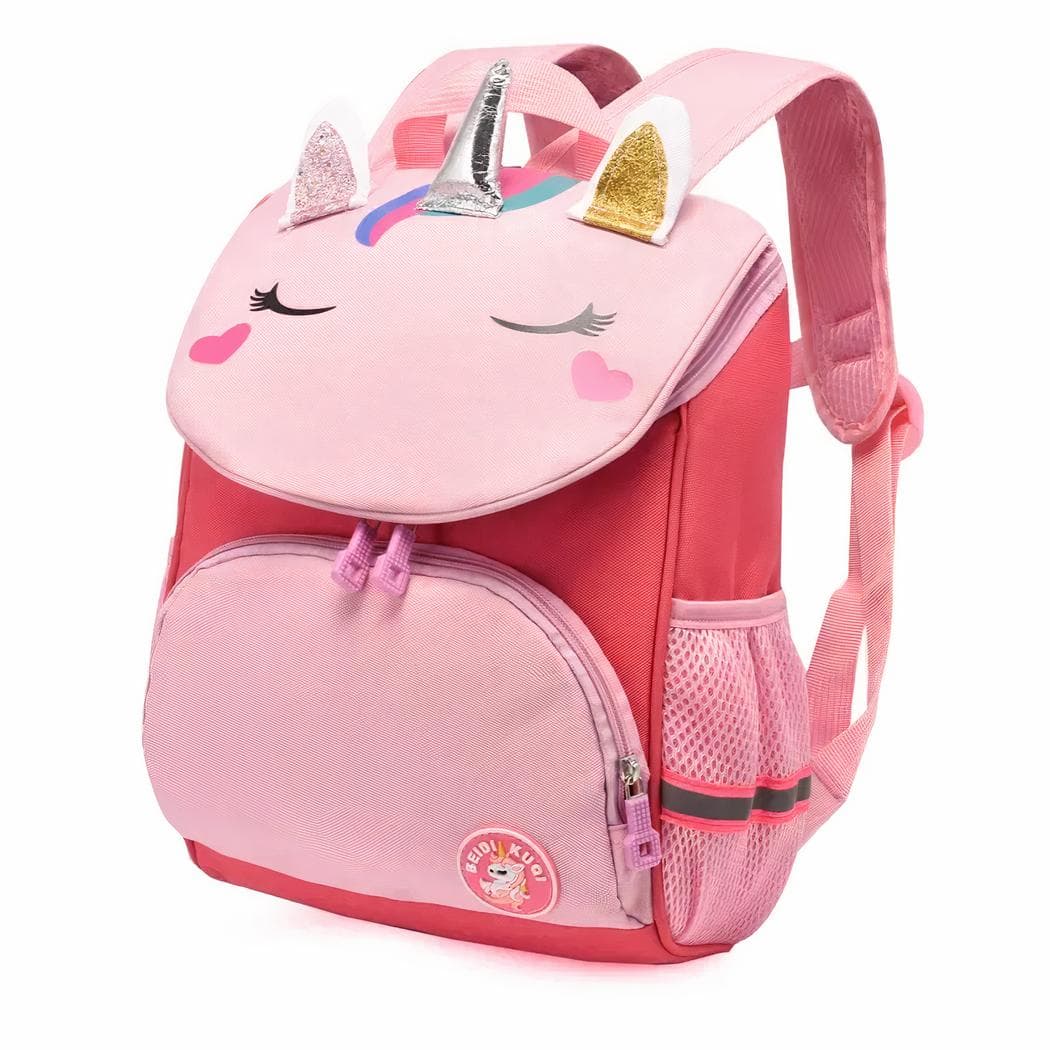 Sac à dos personnalisé avec motif de licorne pour enfant - rose