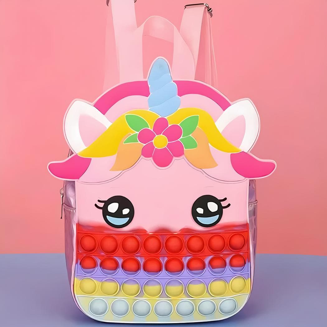Sac à dos licorne avec Pop it - rose