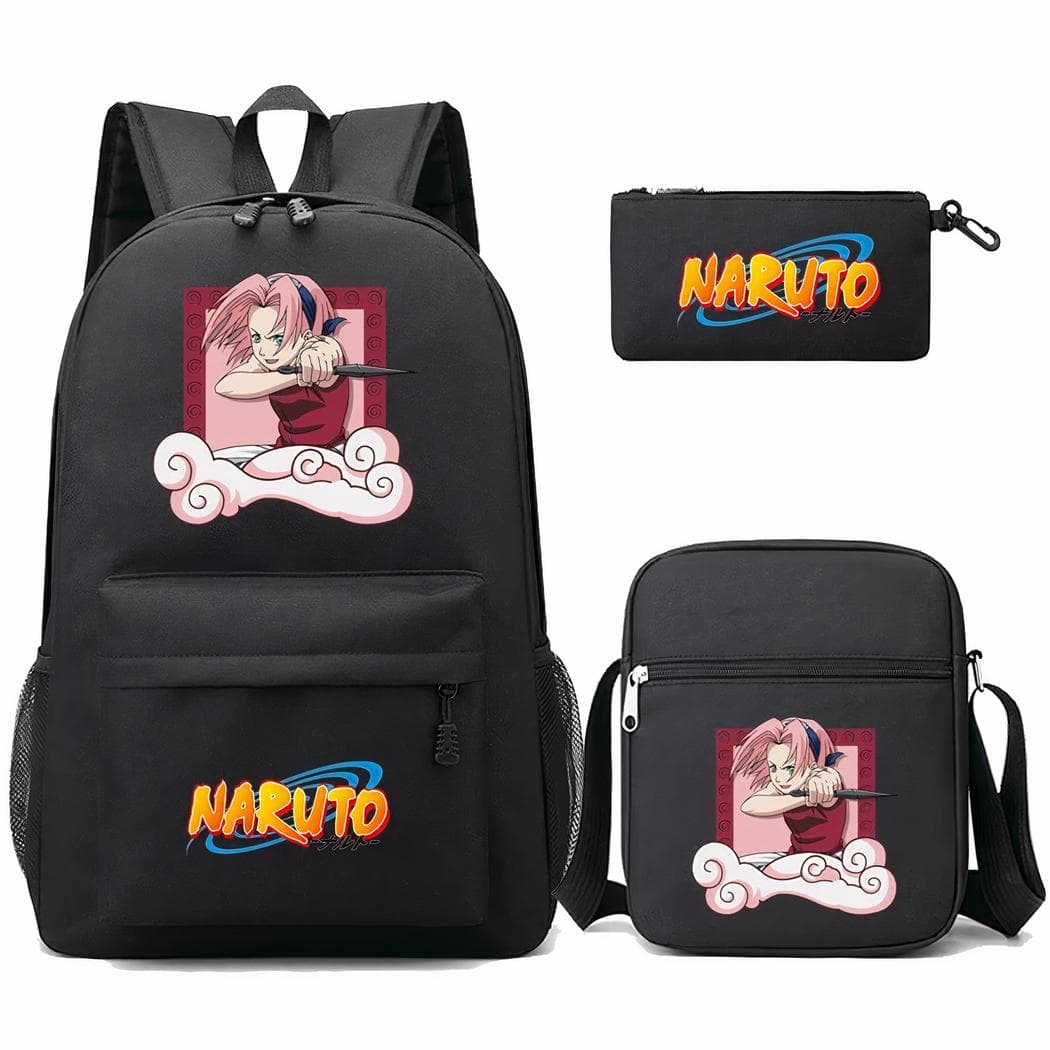 Sac à dos Naruto noir trois pièces - 5