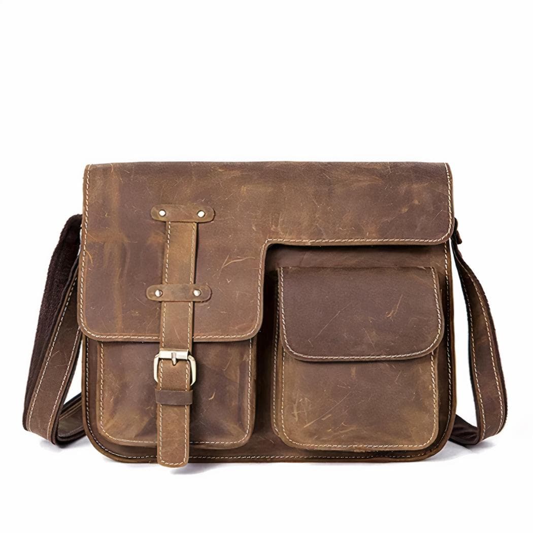 Cartable vintage pour homme - marron