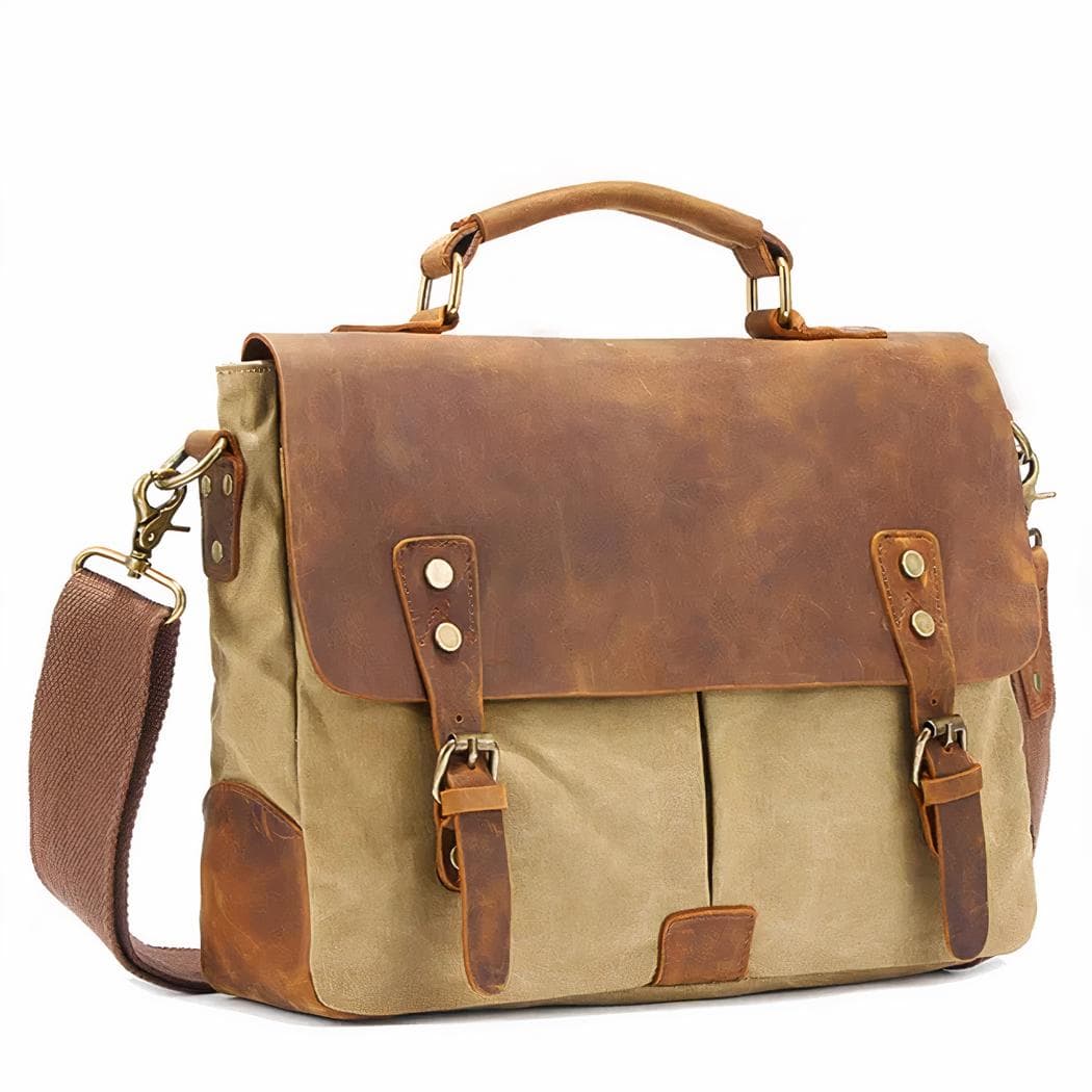 Cartable style forestier pour homme - beige
