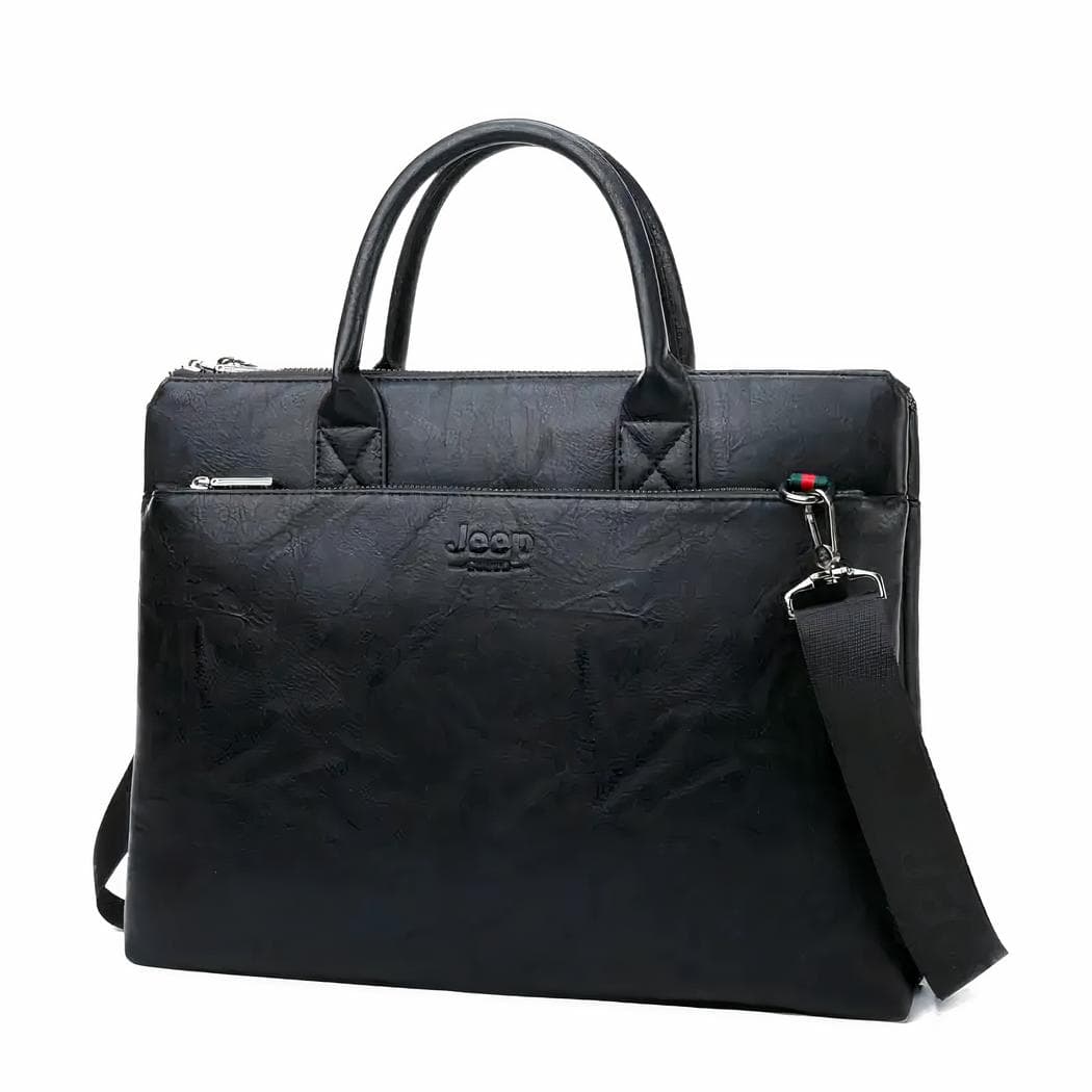 Sac cartable bandoulière pour homme - noir