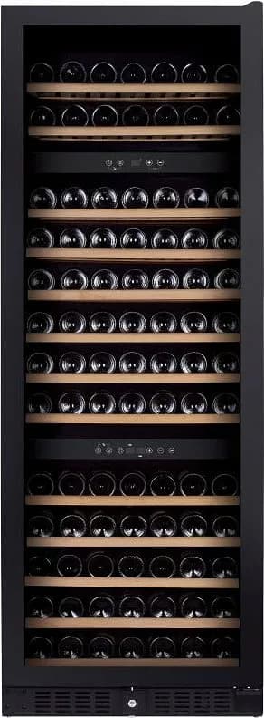 Dunavox -170.490TBK Exclusive Weinkeller cm. 65 - 170 flaschen - schwarzes glas