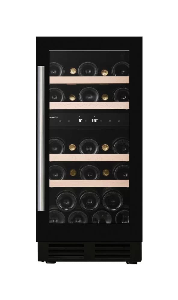 Dunavox UF-32.78DB Flow-32D Weinkeller cm. 38 - 32 flaschen - schwarzes glas