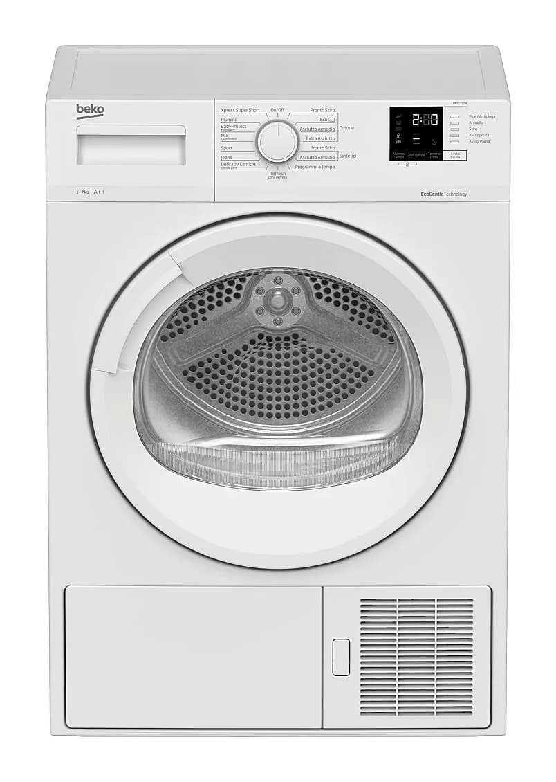Beko DRXS722W Schlanker wärmepumpentrockner cm. 60 - 7 kg - weiß