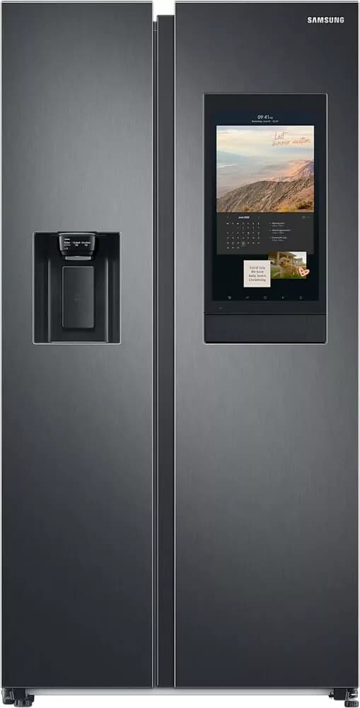 Samsung RS6HA8891B1 Family Hub Side-by-side-kühlschrank mit gefrierfach cm. 91 std. 178 - lt. 614 - schwarz