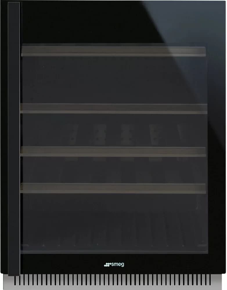 Smeg Design CVI638LN3 Dolce Stil Novo Einbauweinkeller cm. 59 - 38 flaschen - schwarzes glas