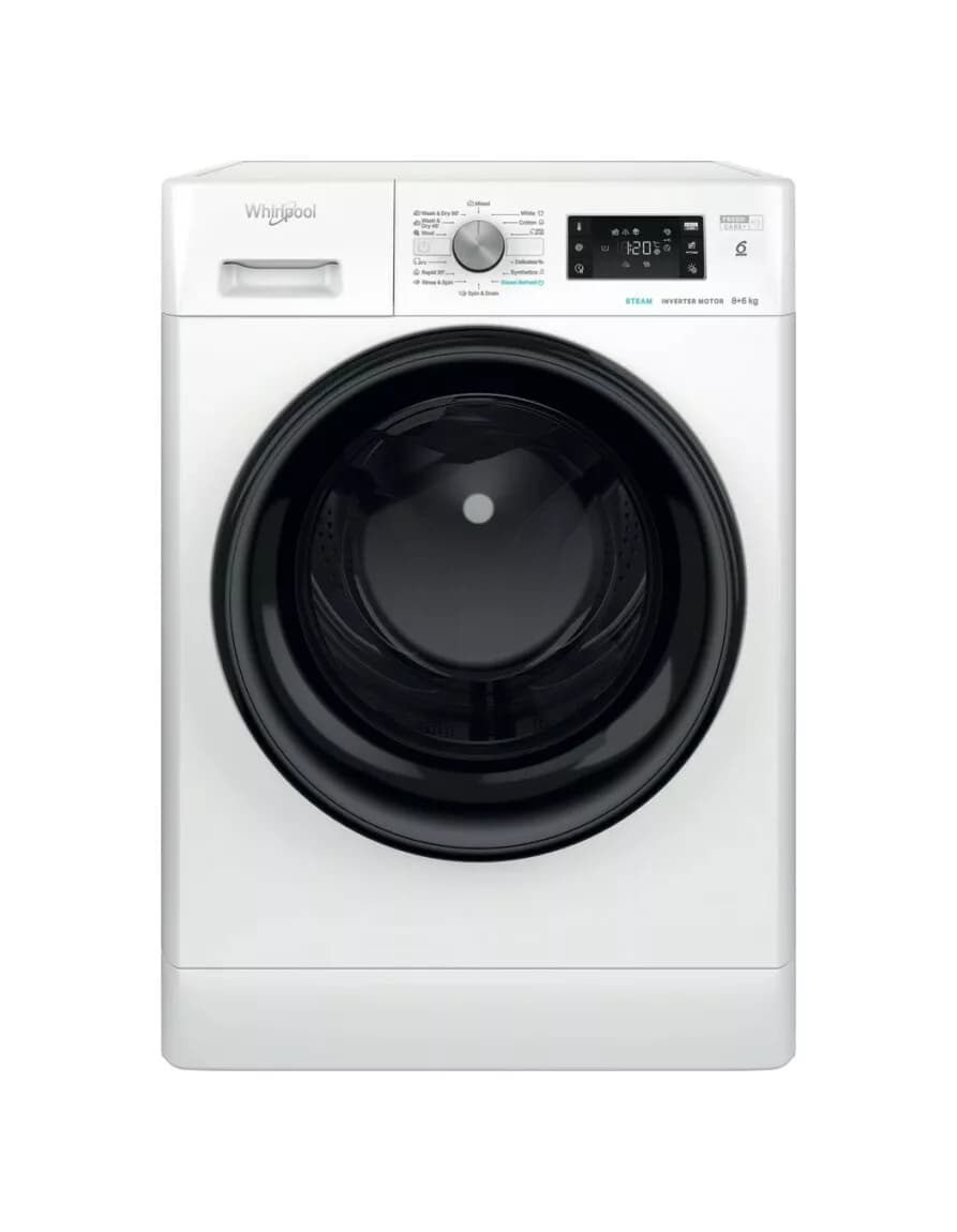 Whirlpool FFWDB864349BVEE 60 cm waschtrockner - 8kg waschen - 6kg trocknen - weiß