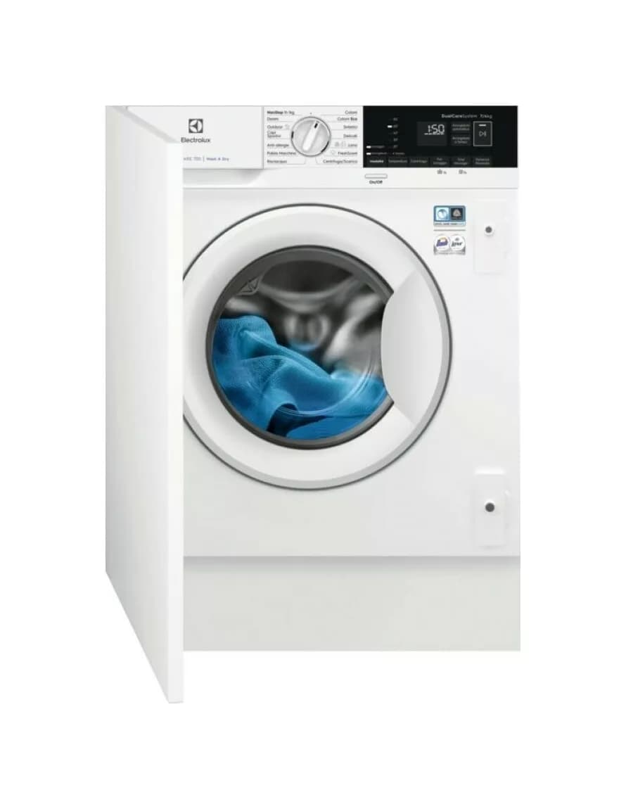 Electrolux EW7W674BI Serie 700 Dualcare Eingebauter waschtrockner cm. 60 - waschen 7 kg - trocknen 4 kg - weiß