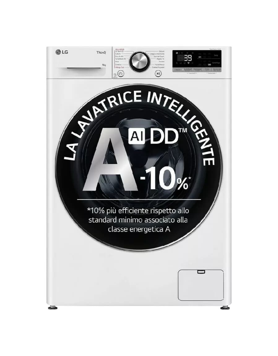 Lg F2R7S09TSWC Serie R7 Waschmaschine cm. 60 - kapazität 9 kg - weiß