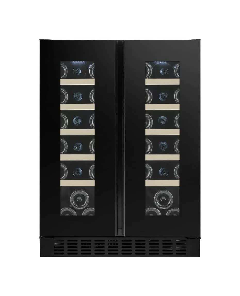 Temptech OX2DX60DRB Oslo Eingebauter weinkeller cm. 60 stunden. 81 - 38 flaschen - schwarz