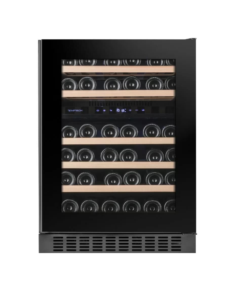Temptech OX60DRB Oslo Eingebauter weinkeller cm. 60 stunden. 81 - 46 flaschen - schwarz