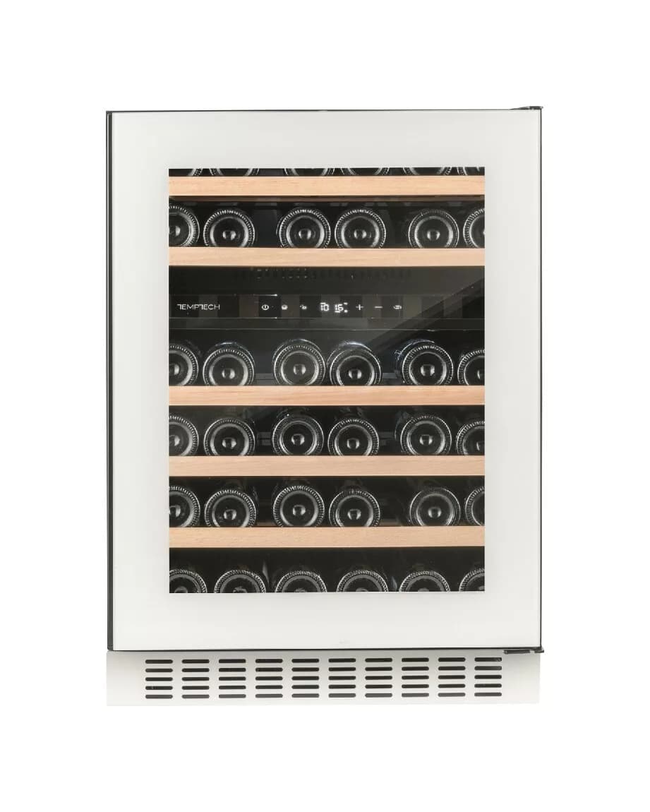 Temptech OX60DRW Oslo Eingebauter weinkeller cm. 60 stunden. 81 - 46 flaschen - weiß
