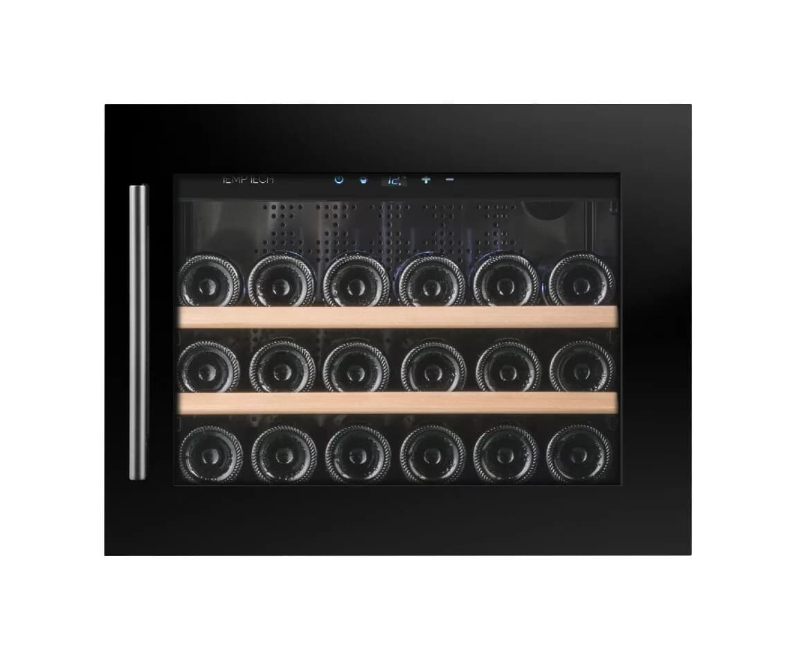 Temptech OZ45SB Oslo Eingebauter weinkeller - cm. 60 stunden. 46 - 18 flaschen - schwarz