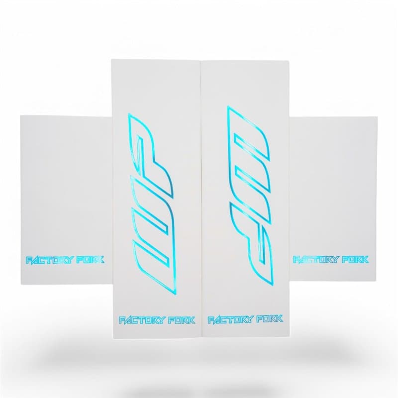White WP Style - Full Fork Protection Kit - Bright Blue - Outlined