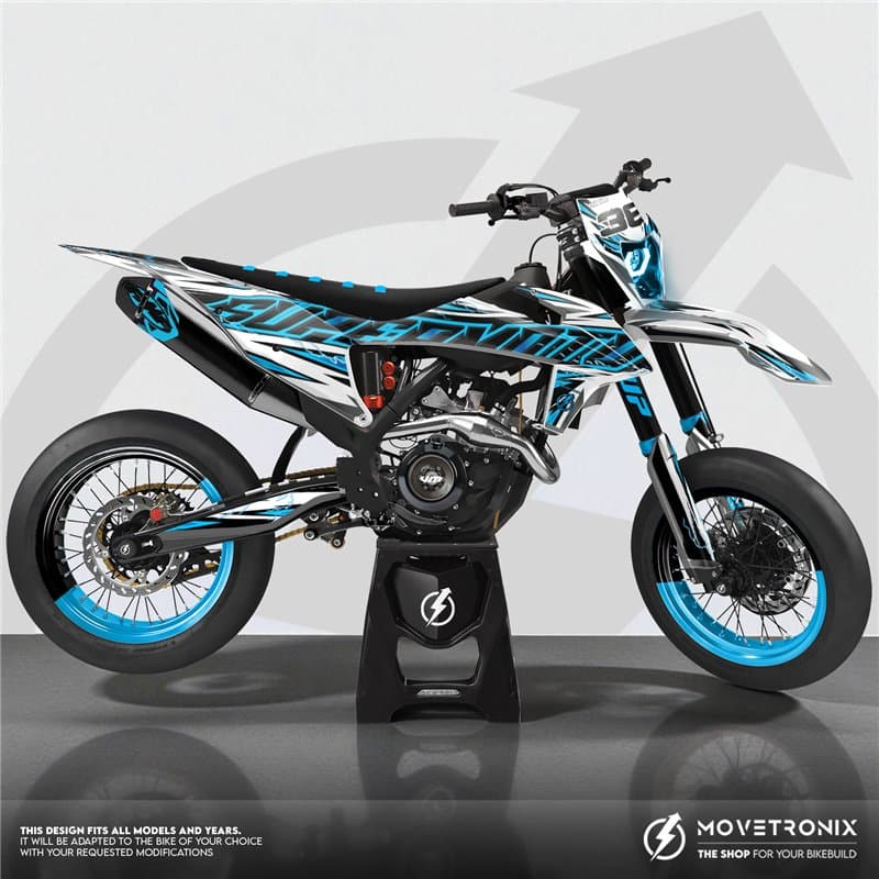 Supermoto - Graphics Kit - Semi Custom - Blue