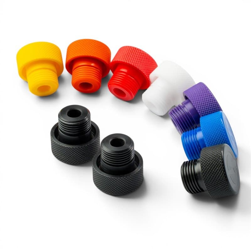 CNC Stuntpegs Replacement Caps (2 pcs) - 7 Colors - Black