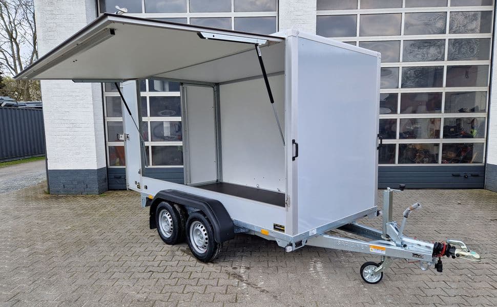 Saris Koffer GO 306 154 180 2000 2 306x154x180cm GFK grau Seitenklappe (M) 2000kg