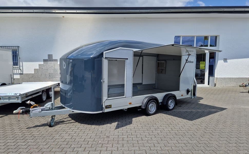 Cargo Roadster 1000 480x200x206cm Poly grau Seitenklappen Seitentüren Rampe Pullman 100km/H 3500kg
