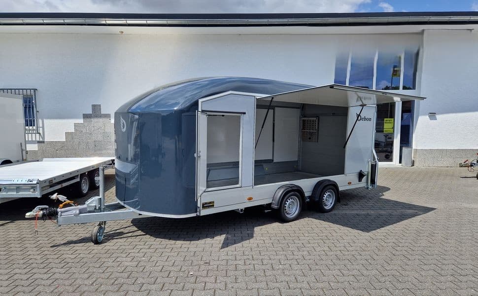 Cargo Roadster 1000 480x200x206cm Poly grau Seitenklappen Seitentüren Rampe Pullman 100km/H 3500kg
