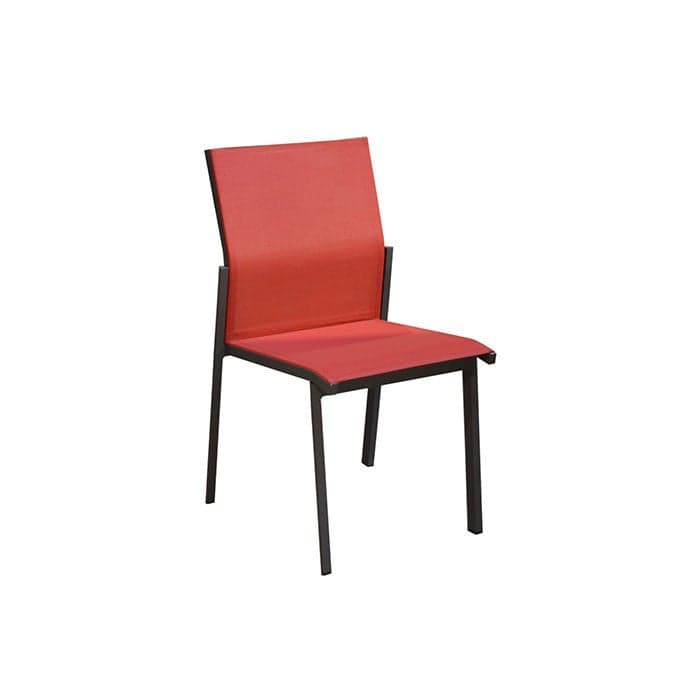 Chaise de jardin empilable aluminium et toile - Delia-PROLOISIRS