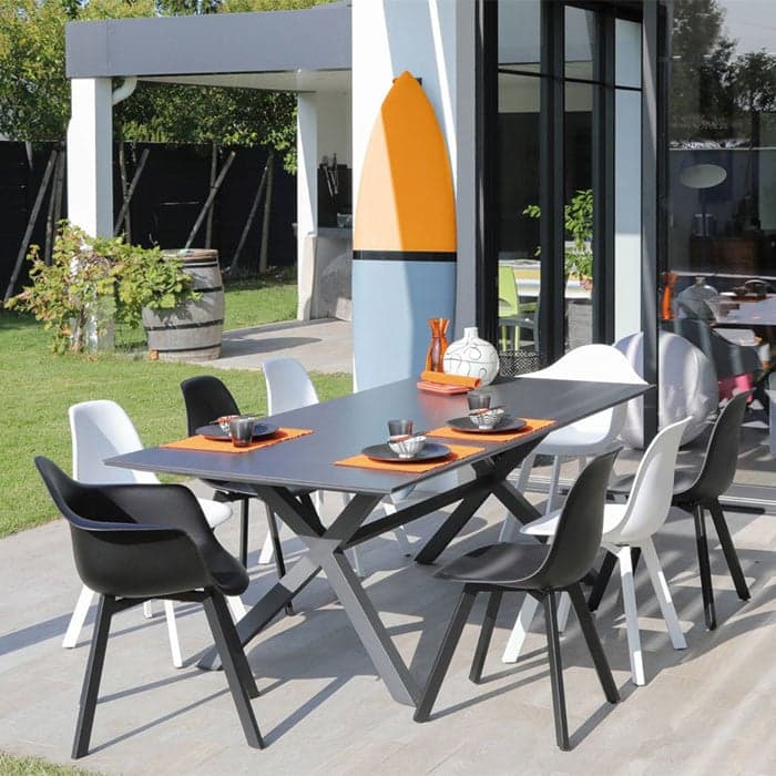Fauteuil de jardin à coque aluminium et résine - Jato-PROLOISIRS