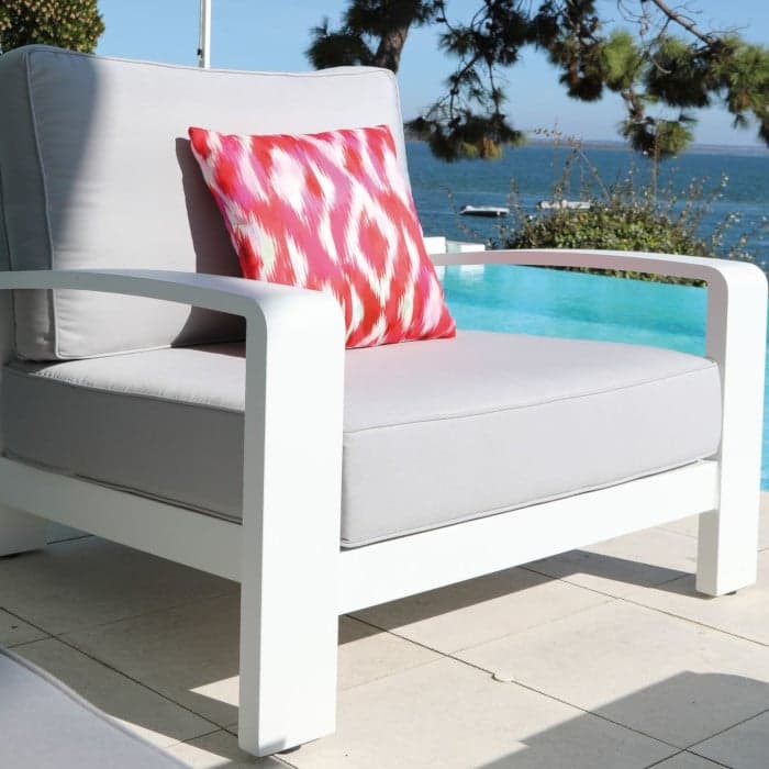 Fauteuil bas de jardin aluminium et tissu - Cordouan-OCÉO