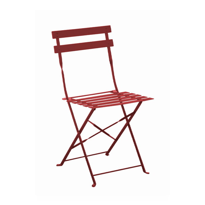 Lot de 2 Chaises de jardin pliante acier époxy - Cuba-PROLOISIRS