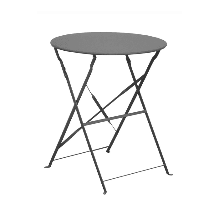 Table de jardin ronde pliante acier époxy - Cuba - Ø 60 cm - 2 personnes-PROLOISIRS