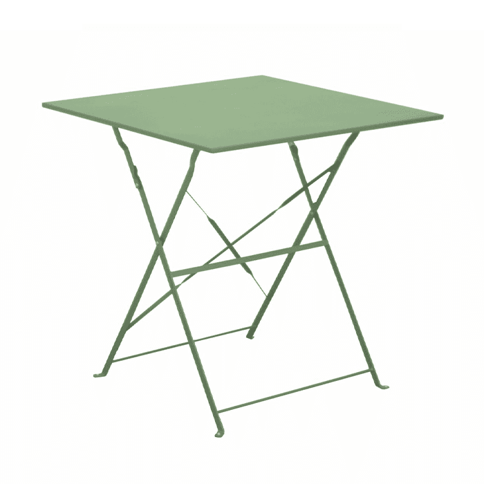 Table de jardin pliante acier époxy - Cuba - L.70 x l.70 cm - 2 personnes-PROLOISIRS