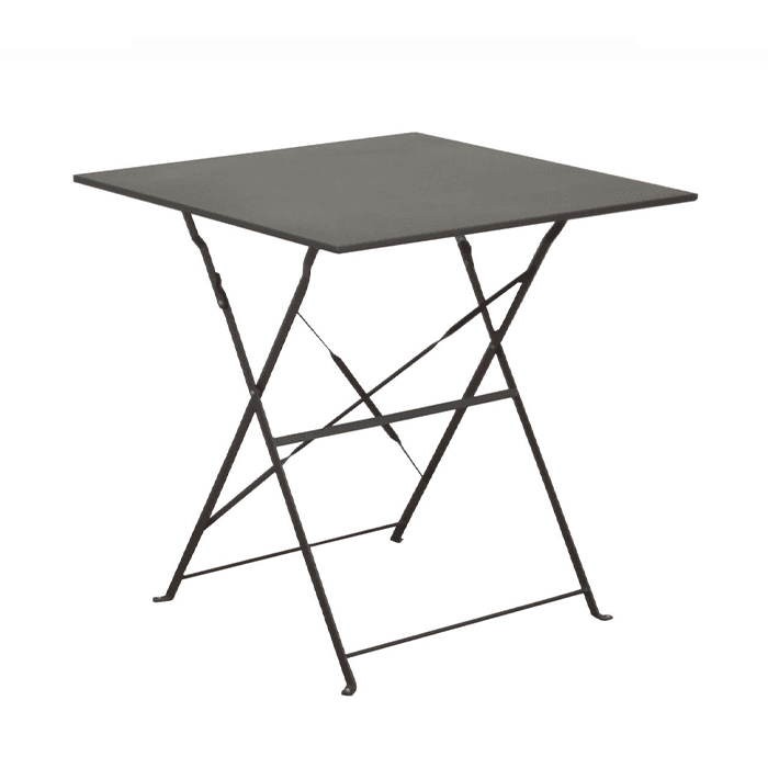 Table de jardin pliante acier époxy - Cuba - L.70 x l.70 cm - 2 personnes-PROLOISIRS