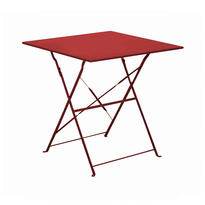 Table de jardin pliante acier époxy - Cuba - L.70 x l.70 cm - 2 personnes-PROLOISIRS