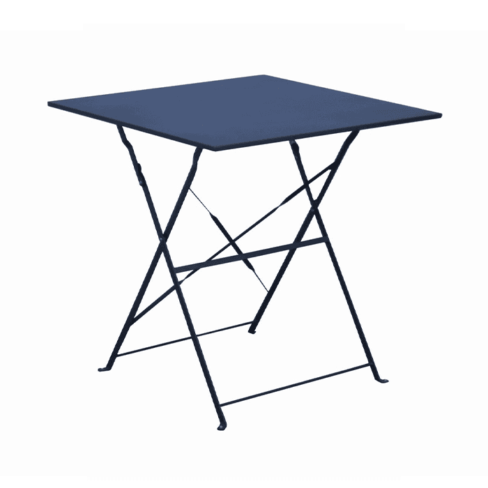 Table de jardin pliante acier époxy - Cuba - L.70 x l.70 cm - 2 personnes-PROLOISIRS