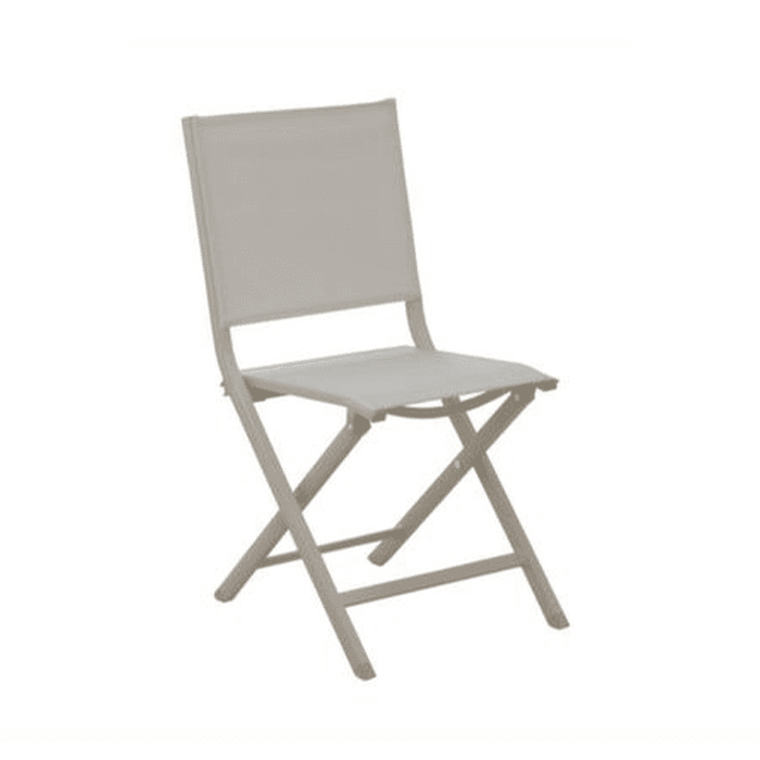 Chaise de jardin pliante aluminium et toile - Théma-PROLOISIRS