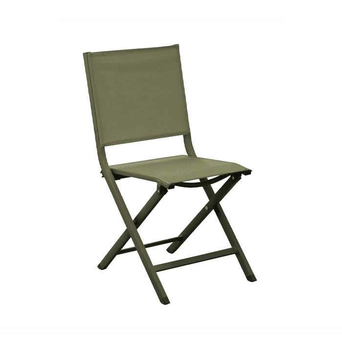 Chaise de jardin pliante aluminium et toile - Théma-PROLOISIRS