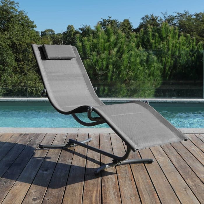 Bain de soleil suspendu acier époxy et toile-PROLOISIRS