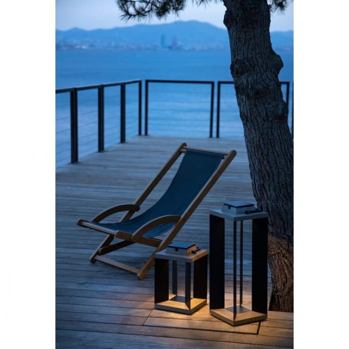 Lanterne solaire nomade Teck/aluminium - Teckalu - Les Jardins®-LES JARDINS