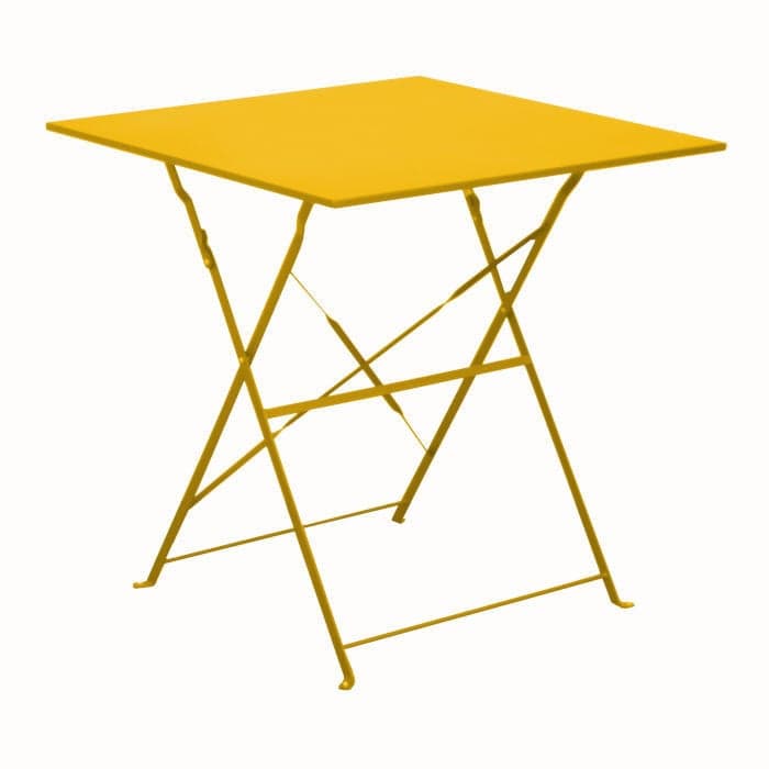 Table de jardin pliante acier époxy - Cuba - L.70 x l.70 cm - 2 personnes-PROLOISIRS