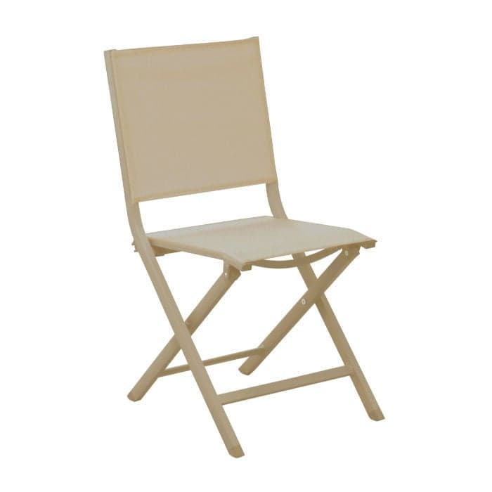 Chaise de jardin pliante aluminium et toile - Théma-PROLOISIRS