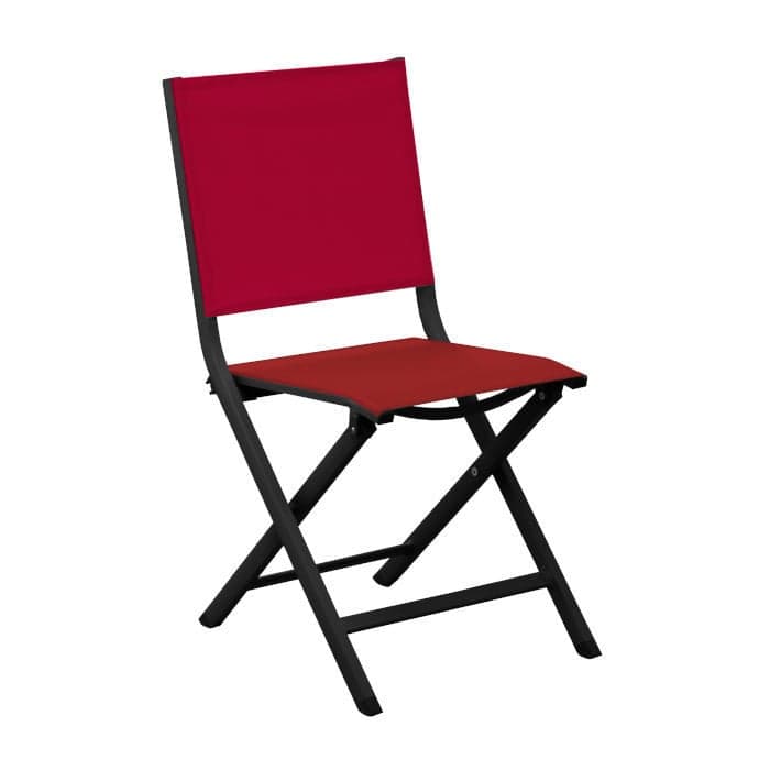 Chaise de jardin pliante aluminium et toile - Théma-PROLOISIRS