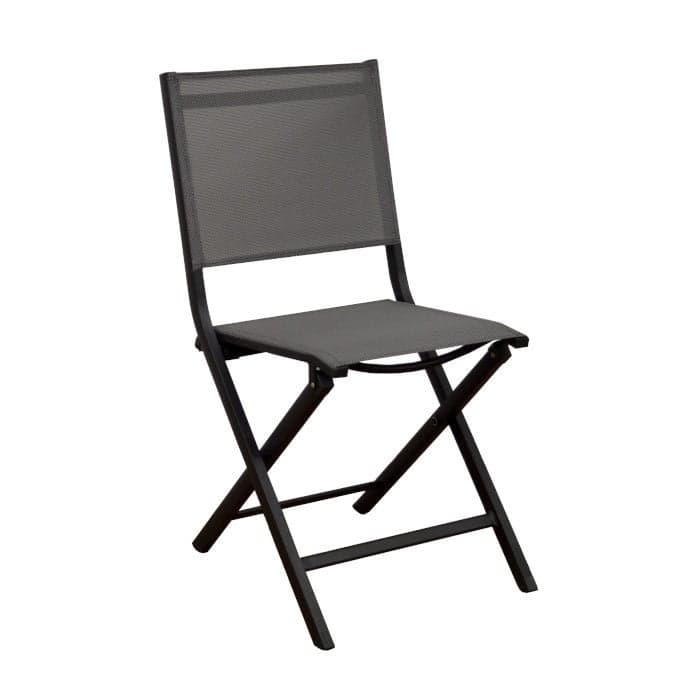 Chaise de jardin pliante aluminium et toile - Théma-PROLOISIRS