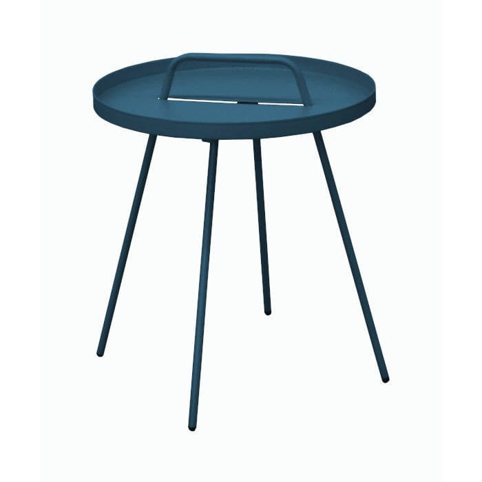 Table basse de jardin ronde acier cataphorèse - Flower - Ø 44 cm-PROLOISIRS