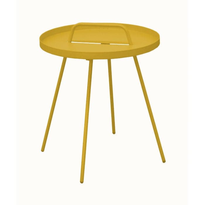 Table basse de jardin ronde acier cataphorèse - Flower - Ø 44 cm-PROLOISIRS