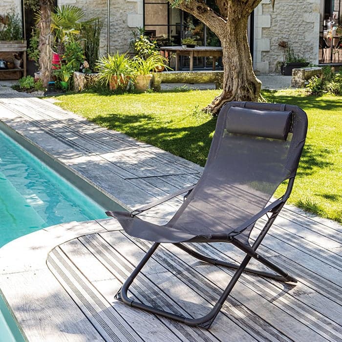 Relax pliant acier cataphorèse et toile - Easy-PROLOISIRS