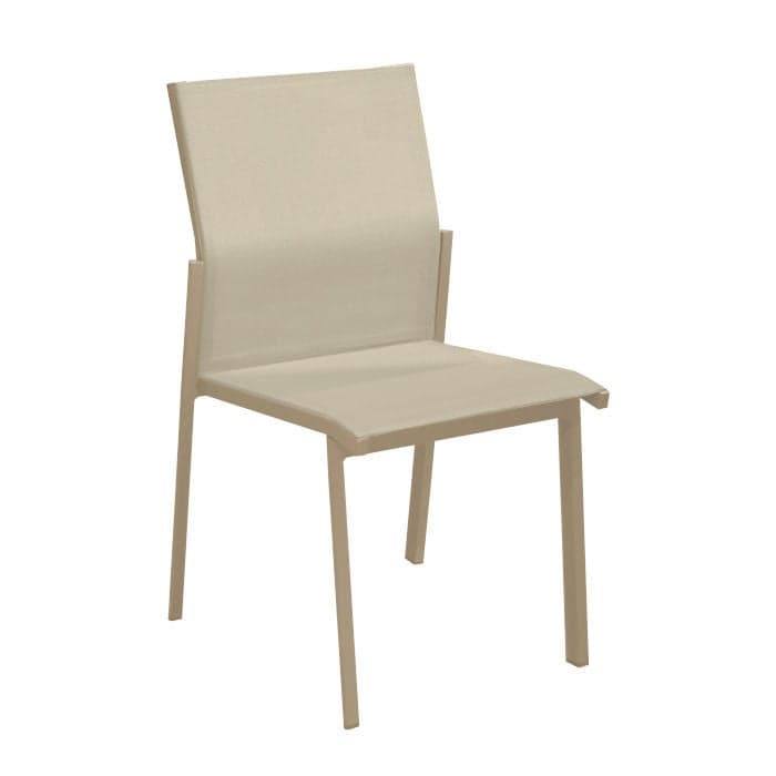 Chaise de jardin empilable aluminium et toile - Delia-PROLOISIRS
