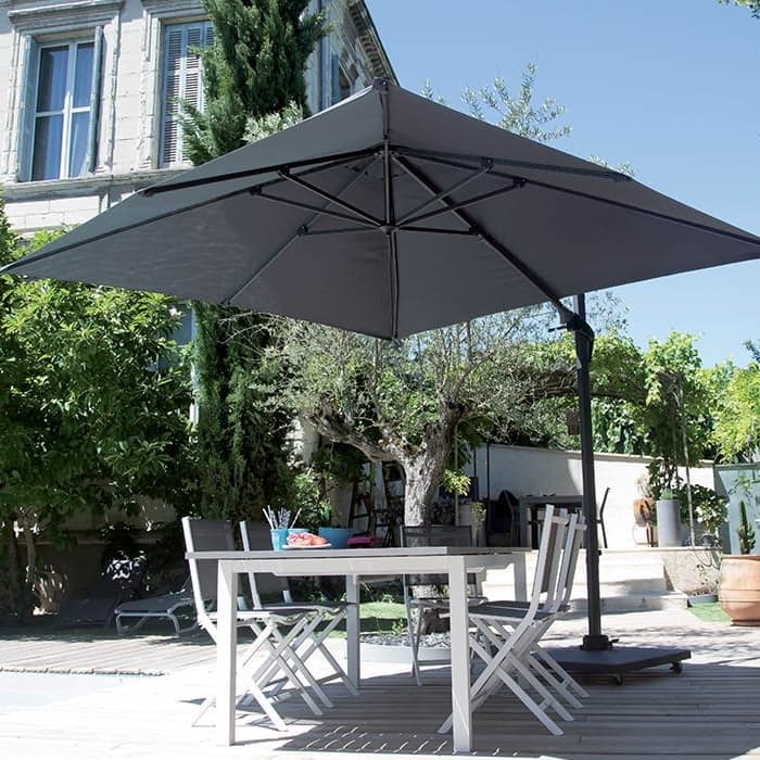 Parasol déporté inclinable - Roma - L.3 x l.3 m-PROLOISIRS
