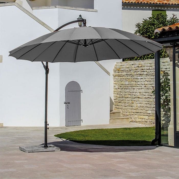 Parasol déporté à manivelle - Pagode - Ø 3 m-PROLOISIRS