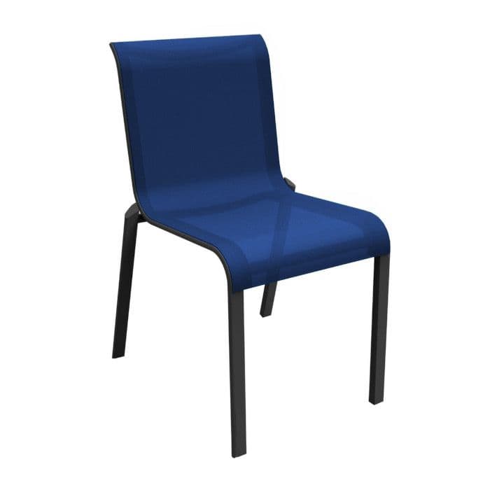 Chaise de jardin empilable aluminium et toile - Cauro-OCÉO