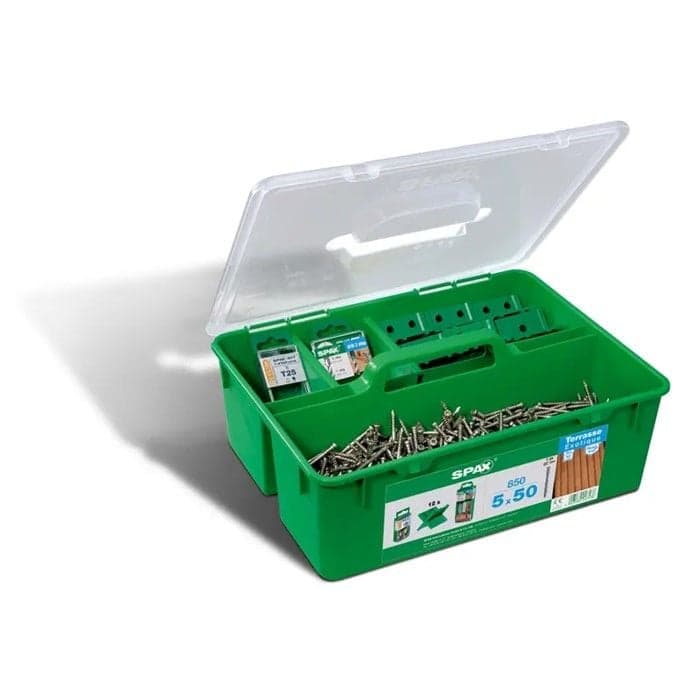 Kit Fixation Terrasse Bois Exotique Green Box - Spax - 5x50-SPAX